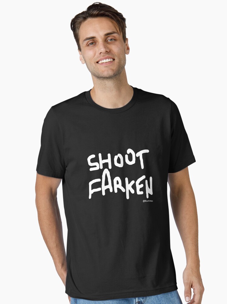 Thumbnail 2 of 7, Essential T-Shirt, Shoot Farken White Logo designed and sold by ShootFarken.