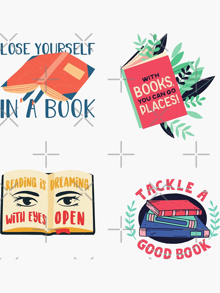 "Reading Sticker Pack 2" Sticker by AliCaliDesigns Redbubble