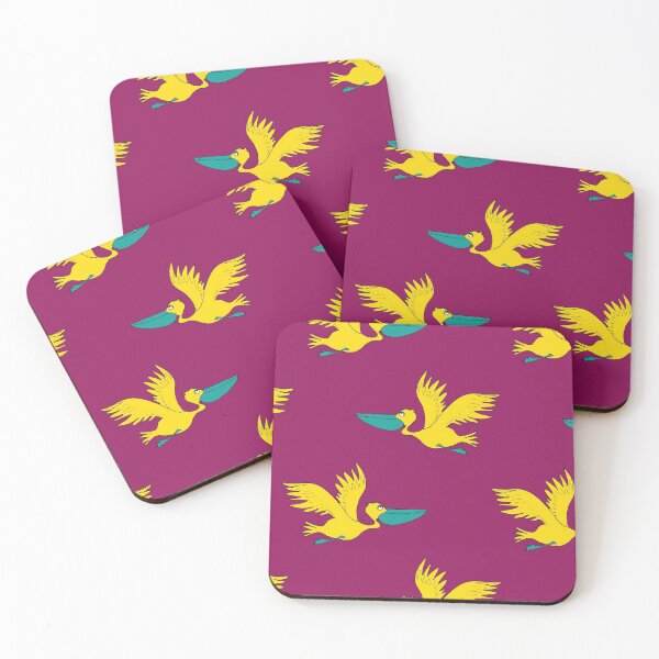 Item preview, pelicans yellow-purple designed and sold by kobyakov.