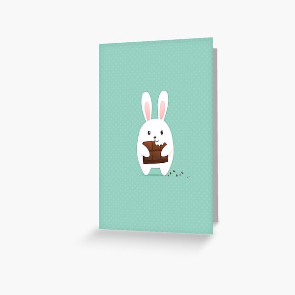 Bunny with chocolate Greeting Card