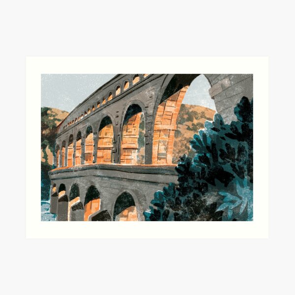 Pont du Gard France Art Print