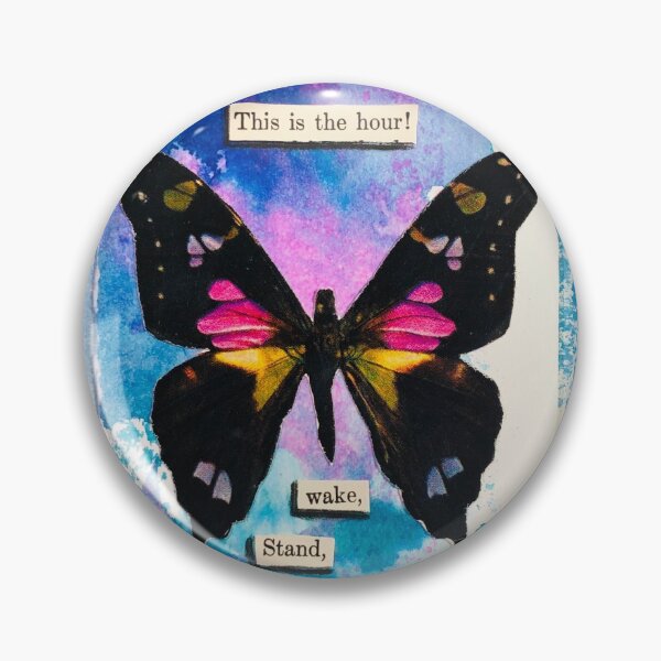 Item preview, Butterfly found poetry, colorful mixed media artwork designed and sold by thephoenixsoul.