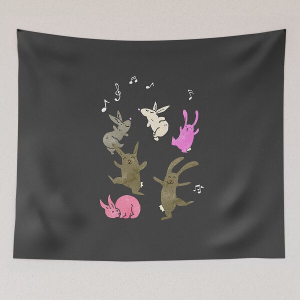 Item preview, Dancing Rabbits designed and sold by ZeeDigitalArt.
