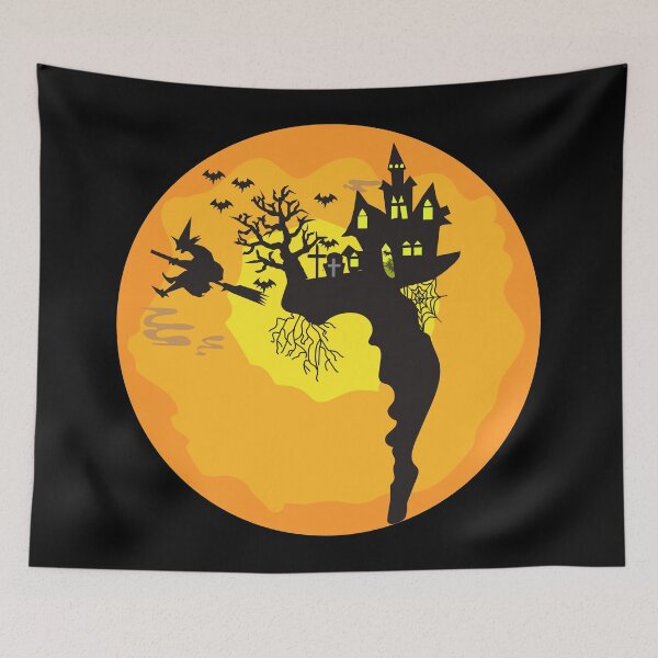 Item preview, Haunted House Full Moon Night Halloween,Halloween 2020, designed and sold by ourpretty.