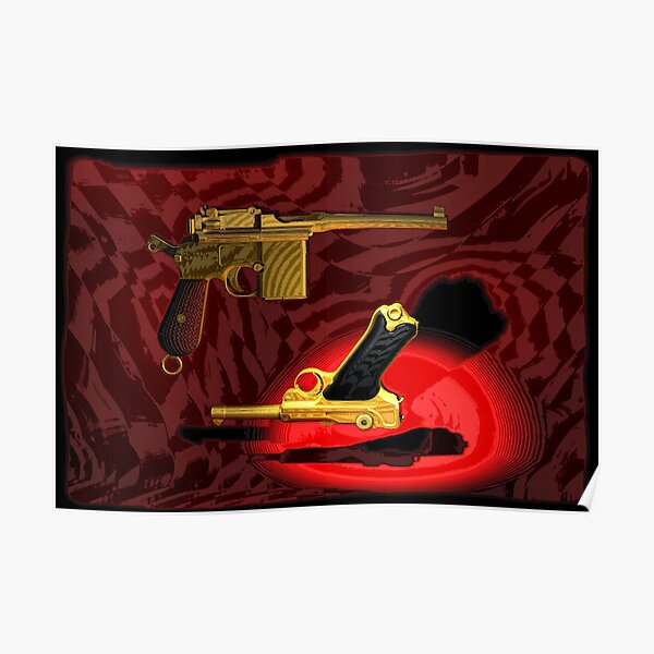 Mauser C96 & Luger P08 (Parabellum) - Pop Art Guns Poster