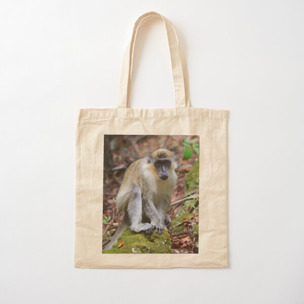 Barbados Monkey Cotton Tote Bag