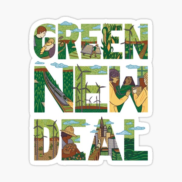 Green New Deal - AOC- Women in congress Sticker