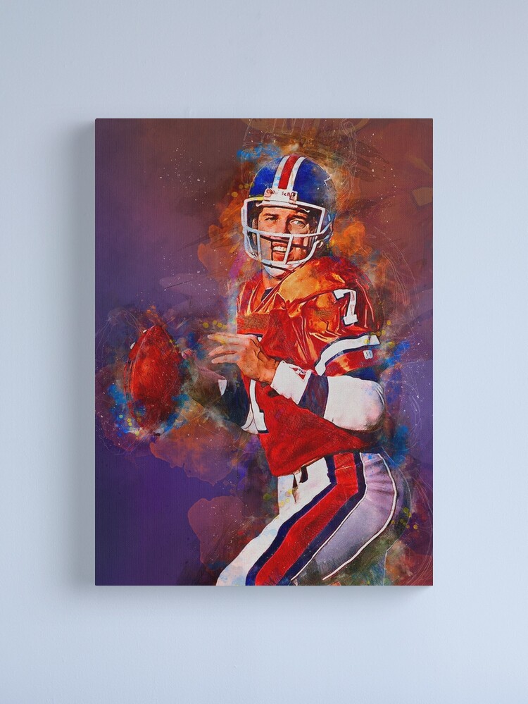 Peyton Manning Denver Broncos Pixel Art 8 Art Print