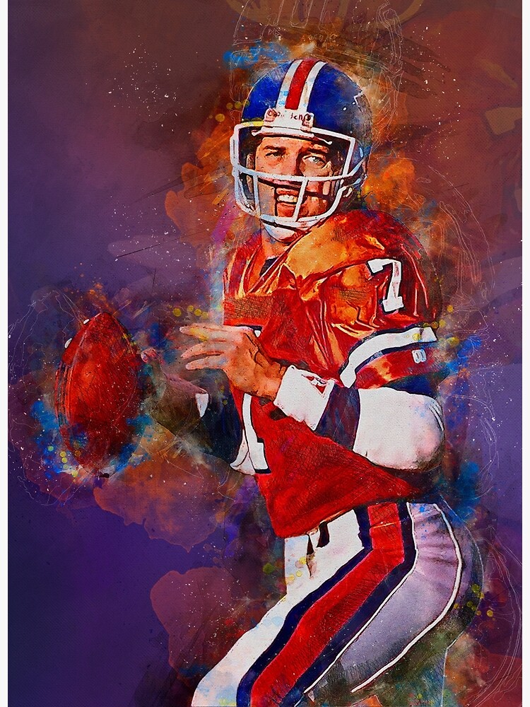 Peyton Manning Denver Broncos Pixel Art 8 Art Print