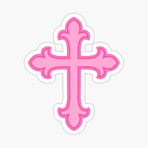 Small Christian Cross set of 6 Vinyl Decals Phone Cross Stickers