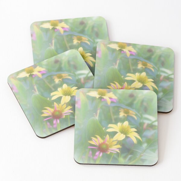 Item preview, Cone Flowers in Yellow and Violet designed and sold by louise reeves.