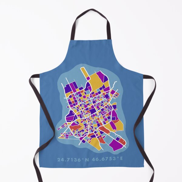 Item preview, Hand drawn Artistic Map of Riyadh, Saudi Arabia, colorful designed and sold by CreatEVEdesign.