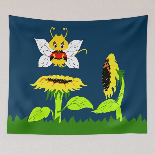 Item preview, Buzzer the Bee Red Flower Yellow designed and sold by Czerra.