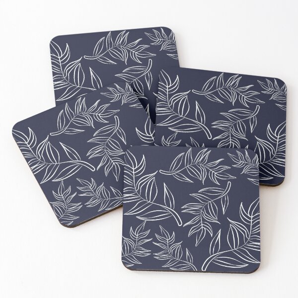 Item preview, Dark Blue Jungle Leaf Design designed and sold by unicornmoodz.