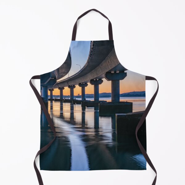 Item preview, Curving lines and calm water under Tauranga Harbour Bridge at sunrise. designed and sold by Brian Scantlebury.