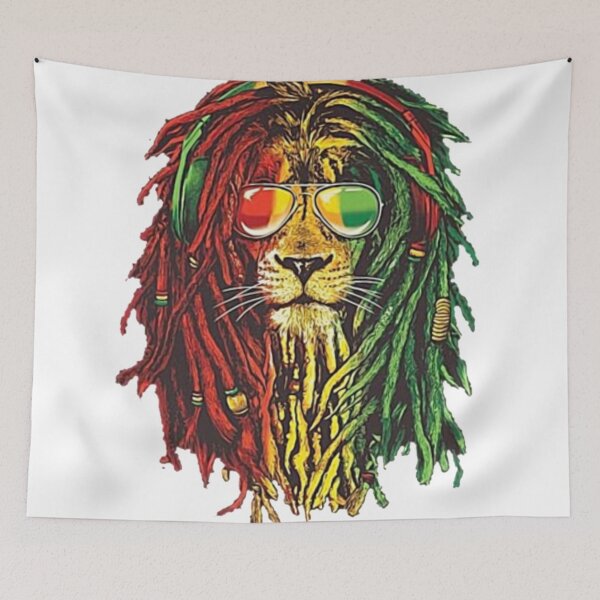 Artikelvorschau, Rastafari Rasta Löwe Cooles Design Kunst Grafik Tier König Rastaman Judah Vintage Distressed entworfen und verkauft von tetyboom.