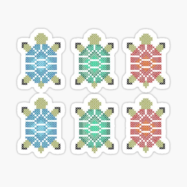 Earth Tone Turtles Sticker