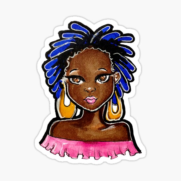 Dreadlocks Girl Stickers Redbubble