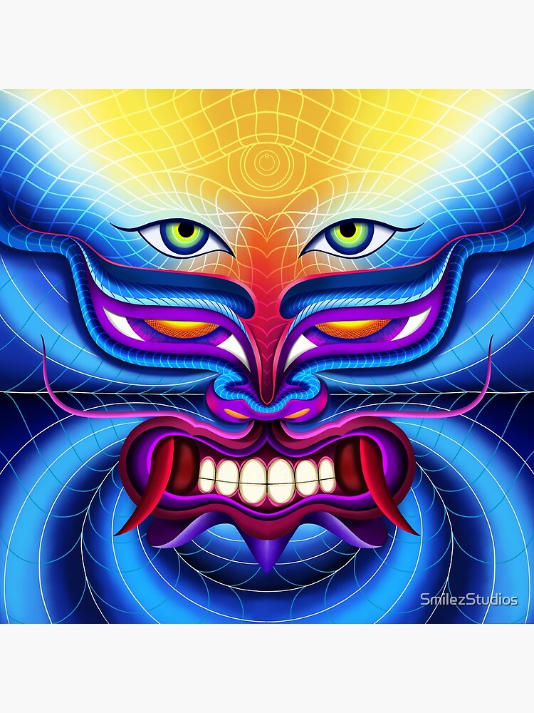 "Psychedelic Third Eye Visionary Art, Facing Ego Beyond the Veil