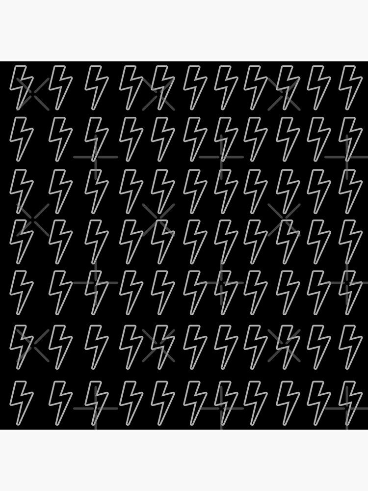 "Grey/Gray lightning bolts (with black background) " Poster for Sale by