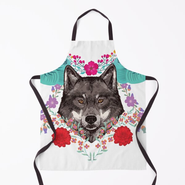 Artikelvorschau, Wolf in Blumen entworfen und verkauft von tea-punk.
