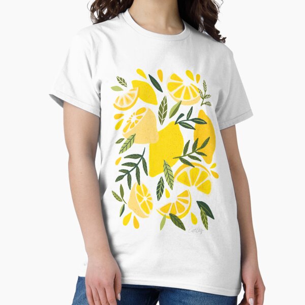 Item preview, Lemon Blooms on White designed and sold by Cat Coquillette.