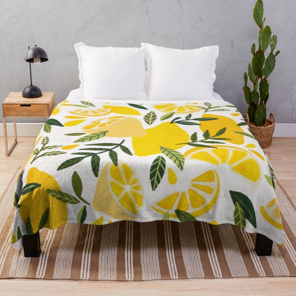 Item preview, Lemon Blooms on White designed and sold by Cat Coquillette.