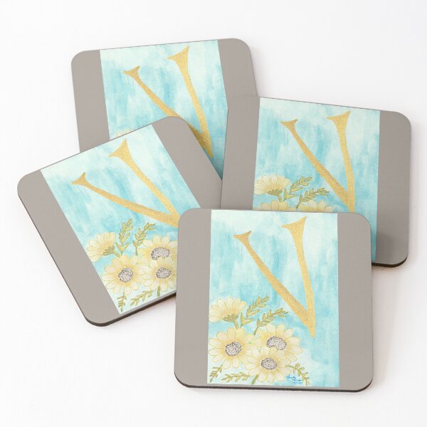 Item preview, Black Eyed Susans in a Corner V Monogram designed and sold by Theresa Welham.