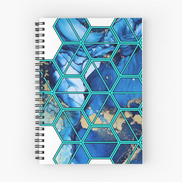 Item preview, Blue and turquoise hexagonal tiles designed and sold by Arkandria.