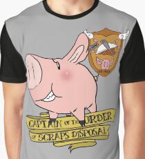 Sir Hawk, Captain of Scraps Disposal Graphic T-Shirt