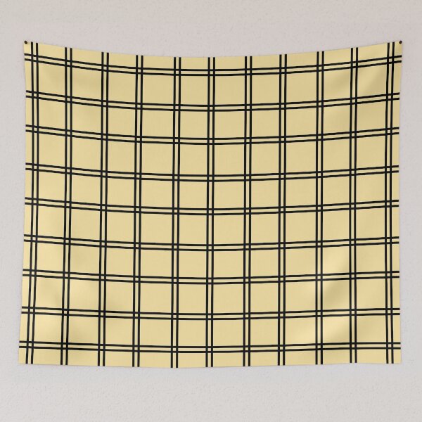 Item preview, Yellow and Black Grid designed and sold by tinyteacups.