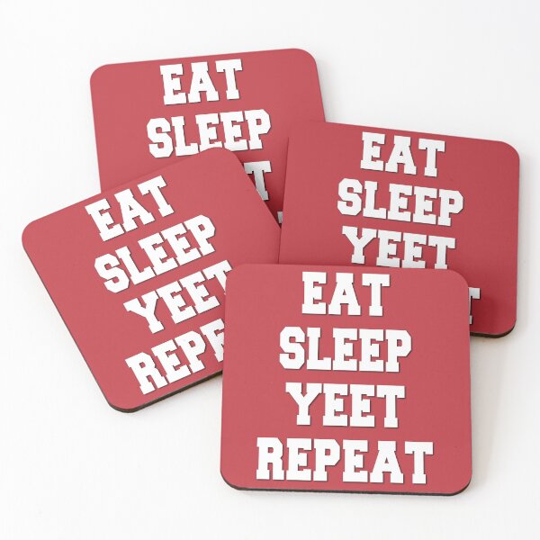 Item preview, eat sleep yeet repeat red designed and sold by WilliamsGFX.