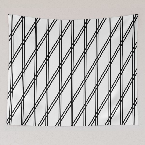 Item preview, White and Black Diamond Grid designed and sold by tinyteacups.
