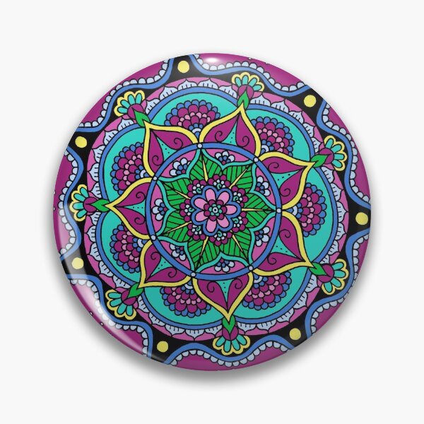 Purple Mandala || Circle || Henna Pin