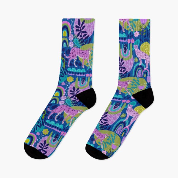 Item preview, Cheetahs on  Dark Blue (all over print) designed and sold by Janet Broxon.