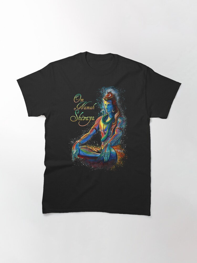 Thumbnail 3 of 7, Classic T-Shirt, Mantra of Maha Shiva in deep Meditation designed and sold by sania.