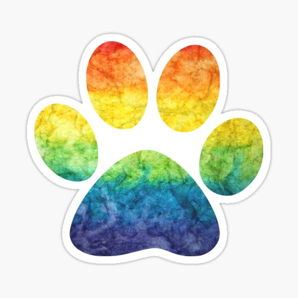 Pride Paws Rainbow Sticker For Sale By Milnacastillo Redbubble