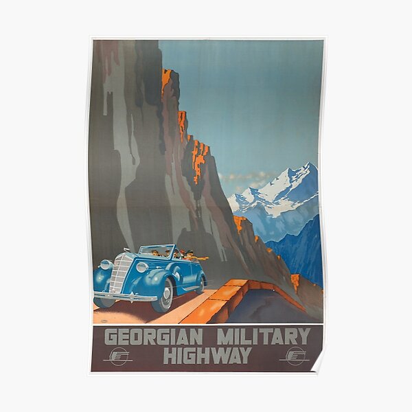 Georgian Military Highway Tourism Poster Poster