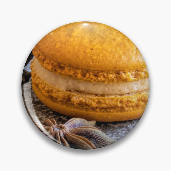 Item preview, Pumpkin Spice Macaron Close Up designed and sold by Elisabeth Lucas.