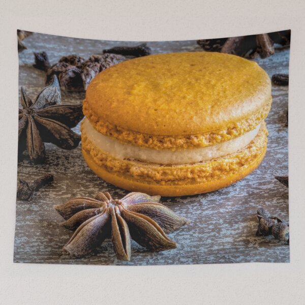 Item preview, Pumpkin Spice Macaron Close Up designed and sold by Elisabeth Lucas.