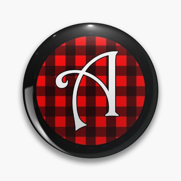 Artikelvorschau, Der Buchstabe "A" Buffalo Plaid Circle Monogram entworfen und verkauft von Bumblefuzzies.