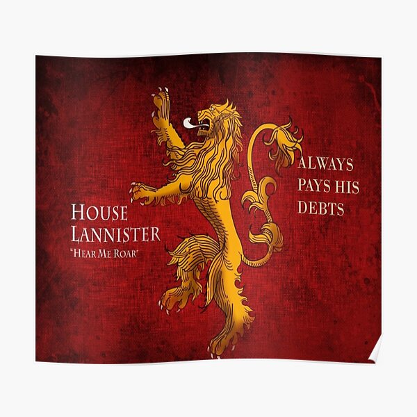 Poster Tywin Lannister Redbubble