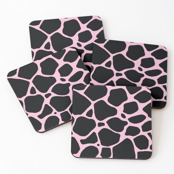Artikelvorschau, Trendy Pink und Black Giraffe Animal Skin Druckmuster entworfen und verkauft von GODS4US.