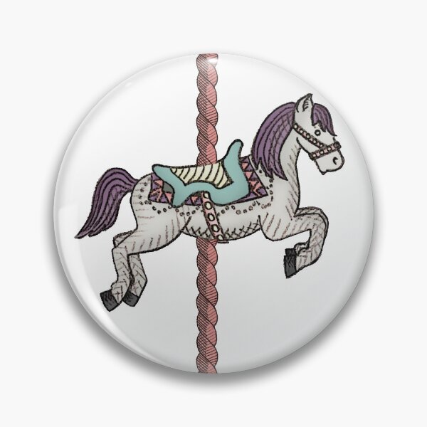 Item preview, WHITE CAROUSEL HORSE designed and sold by LaMonaDesign.