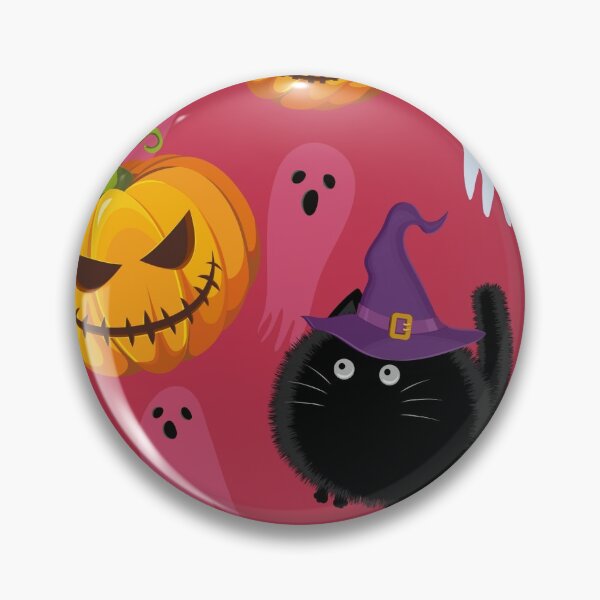 Item preview, Halloween cat witch pumpkin ghost pink designed and sold by anantb.