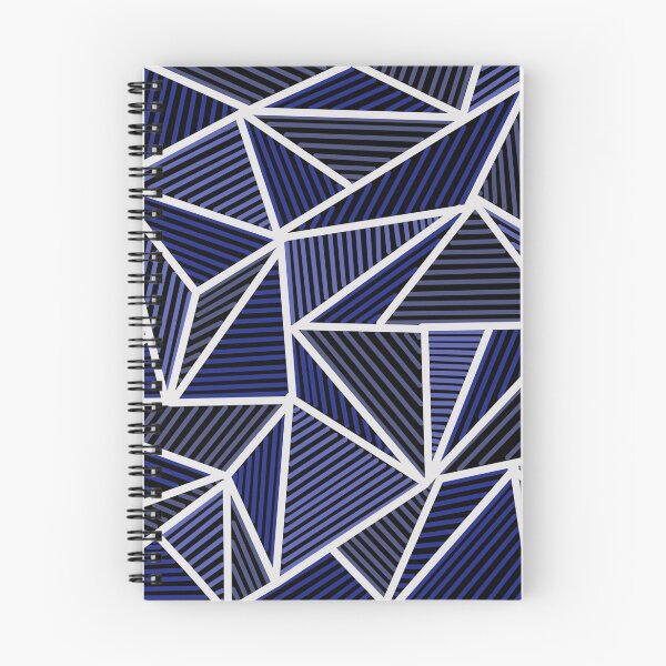 Item preview, blue variation triangle pattern with white detailing designed and sold by stylesbystyles.
