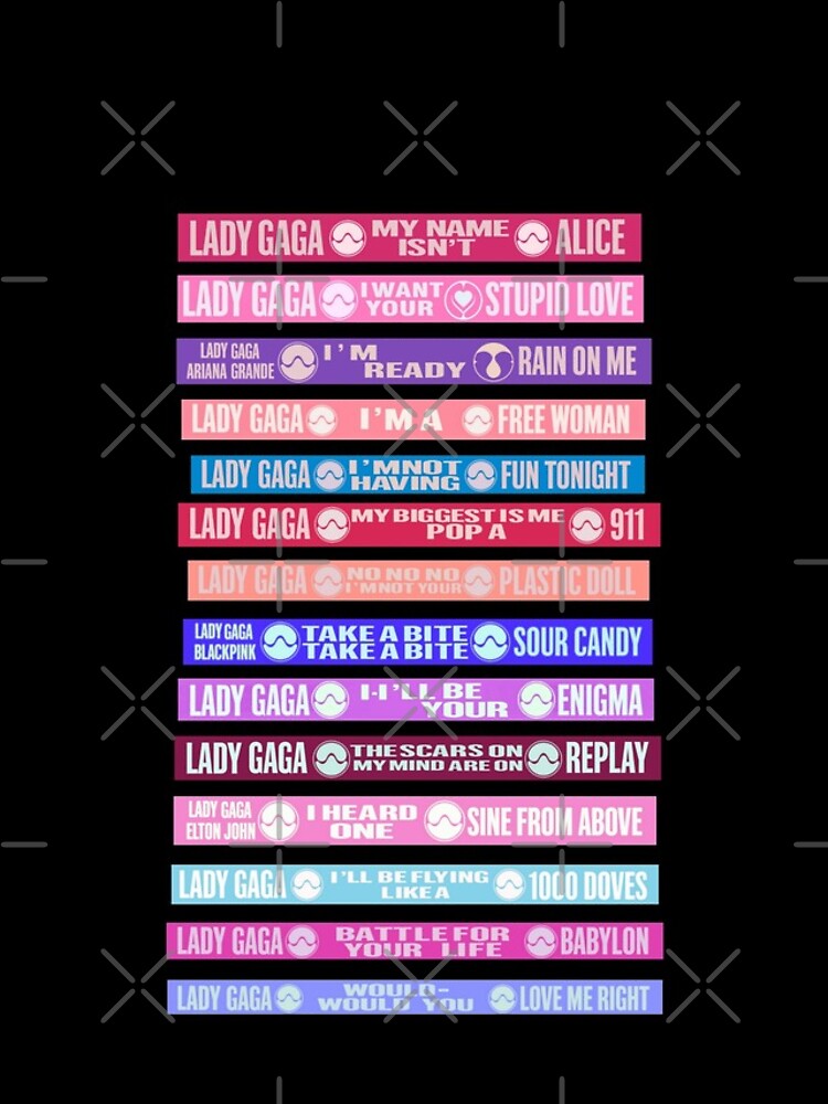 Thumbnail 4 of 4, iPhone Case, Chromatica Colorful Tracklist designed and sold by AlertStore.