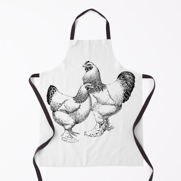 Item preview, Chickens with Feathered Legs Illustration from Vintage Engraving designed and sold by smnessen.