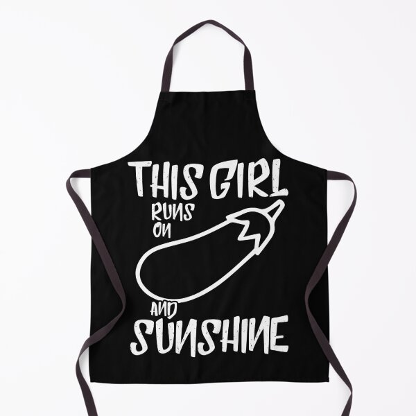 Item preview, This Girl Runs On Eggplant And Sunshine designed and sold by GravitiTees.