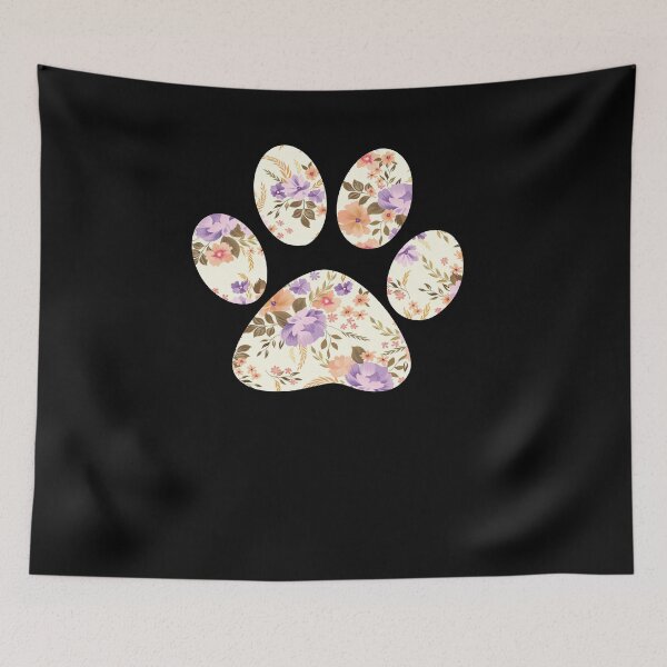 Item preview,  Floral Paw Print  designed and sold by Esmilna Castillo.